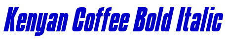 Kenyan Coffee Bold Italic fuente